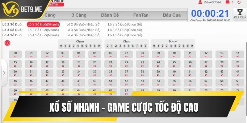 Xổ Số Nhanh V9bet Mang Đến Sân Chơi Tốc Độ Và Thưởng Khủng
